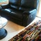 Leather sofa suite
