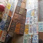 vintage license plate collection