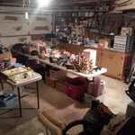 garage with tools & pots
