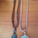 1970's jade pendant necklaces by Pat Tseng