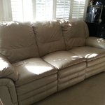 beige leather sectional couch