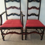 pair painted chairs