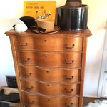 oak serpentine dresser