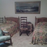 set of twin beds