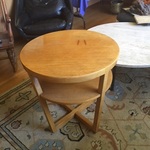 small vintage wood table