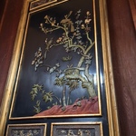 1 of 2 inlaid panels with images on reverse
