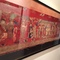 large red slk hanging depicting Guo Ziyi and immortals, China, 19th Century
