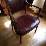 great leather library chair
