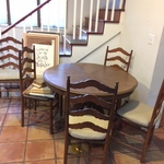 French ladder back chairs and table