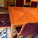Hickory and White dining table