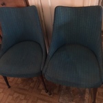 pair blue mod chairs