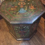 Indian octagonal painted table