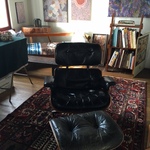 Eames lounger and wonderful art