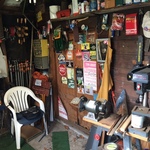 tool shed filled with tools