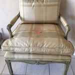 great silk upholstered chair