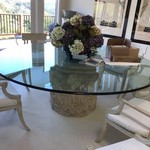 glass entry table