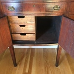 early American sideboard, interior