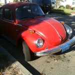 VW bug outside